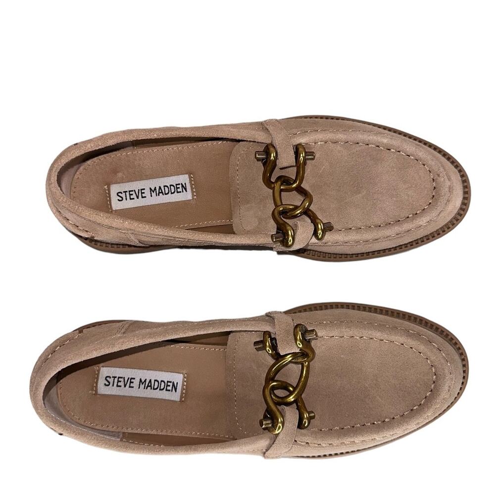 Steve Madden Karmine Suede Leather Flat Loafers Buckles Women's Shoes Size 7.5 - Picture 5 of 9